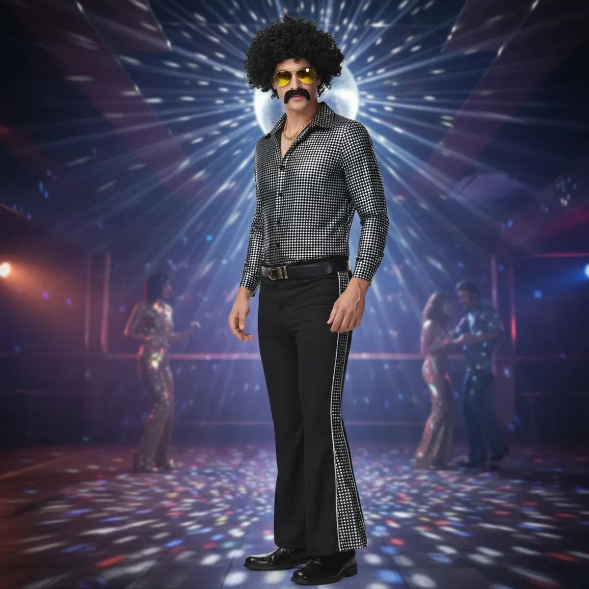 GENERICO - Disfraz Disco Cosplay 3 Piezas