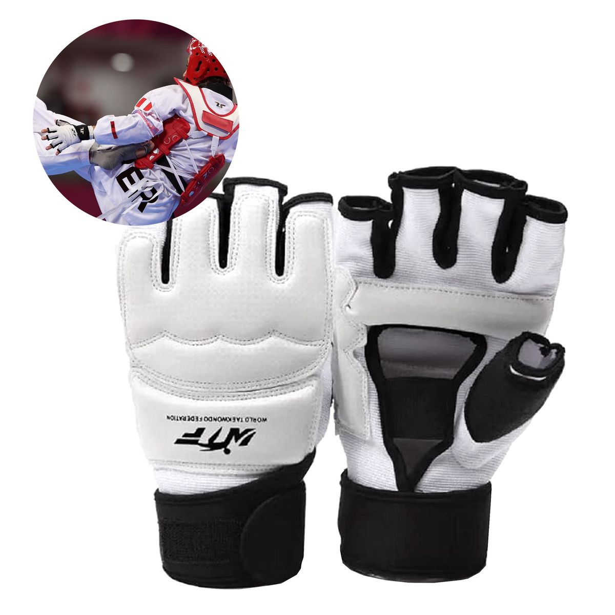 GENERICO - Guantes De Entrenamiento Para Taekwondo Blancos XS