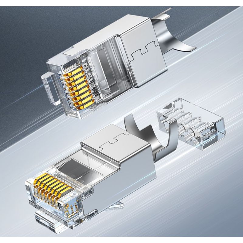 UGREEN - CONECTOR RJ-45 BLINDADO 10UN BAG CAT7 10GBPS UGREEN NW193