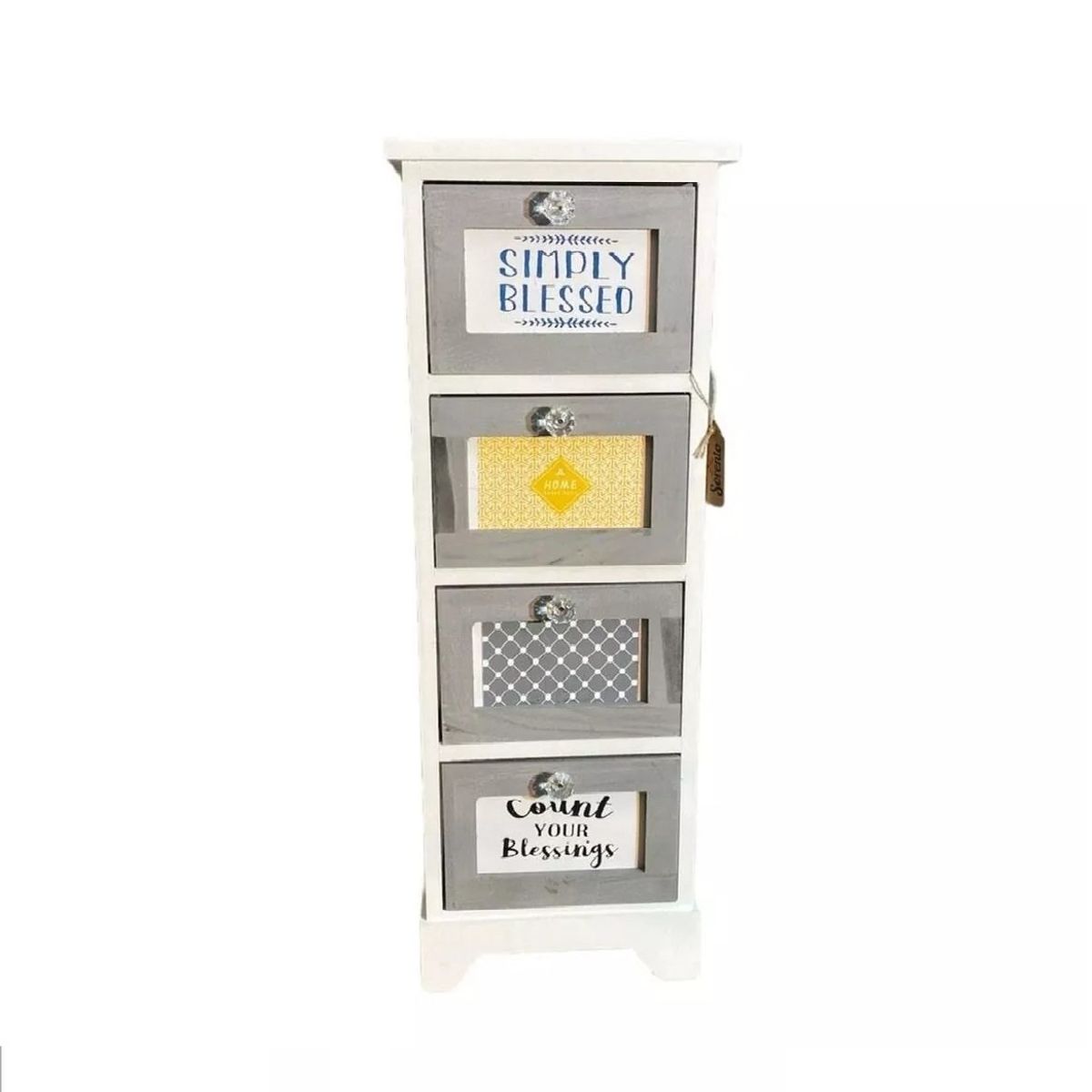 GENERICO - Mueble Gabinete 4 Cajones Color Gris - S8033A