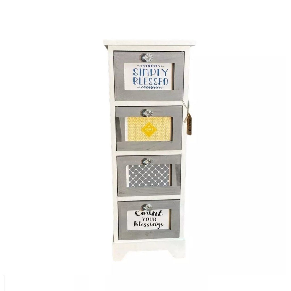 GENERICO - Mueble Gabinete 4 Cajones Color Gris - S8033A