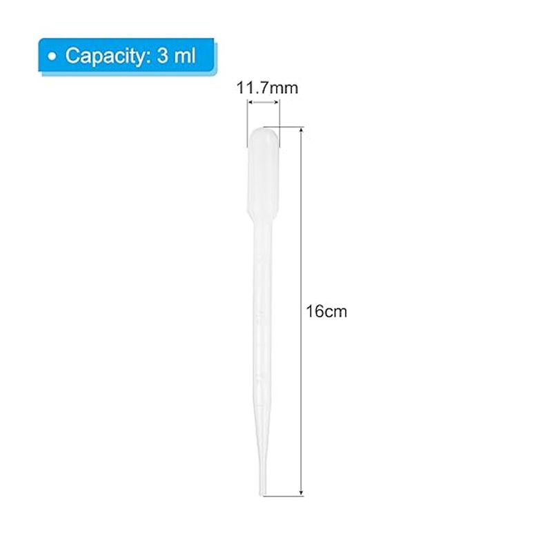 GENERICO - Pipeta Pasteur 3ml Gotero Dosificador Desechable x100