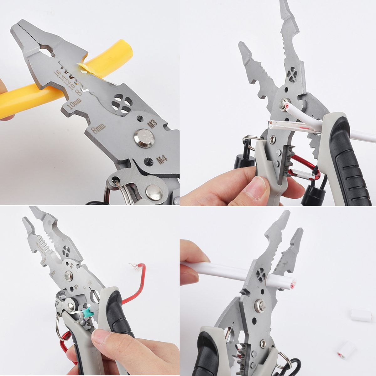 GENERICO - Alicate Pelacables Cortador Alambre 12 En 1 Multifuncional