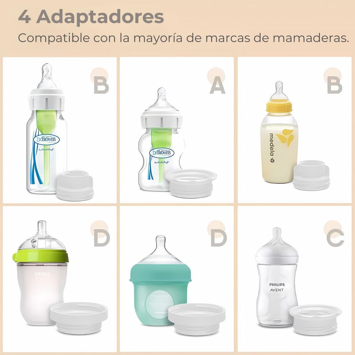 ELEONOR - Calentador De Leche Inalámbrico Adaptador Babybond - Rosa