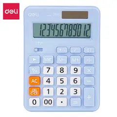 DELI - Calculadora de 12 dígitos con energía dual 152x108x30mm