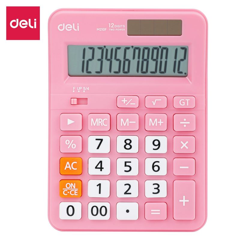 DELI - Calculadora de 12 dígitos con energía dual 152x108x30mm