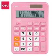 DELI - Calculadora de 12 dígitos con energía dual 152x108x30mm