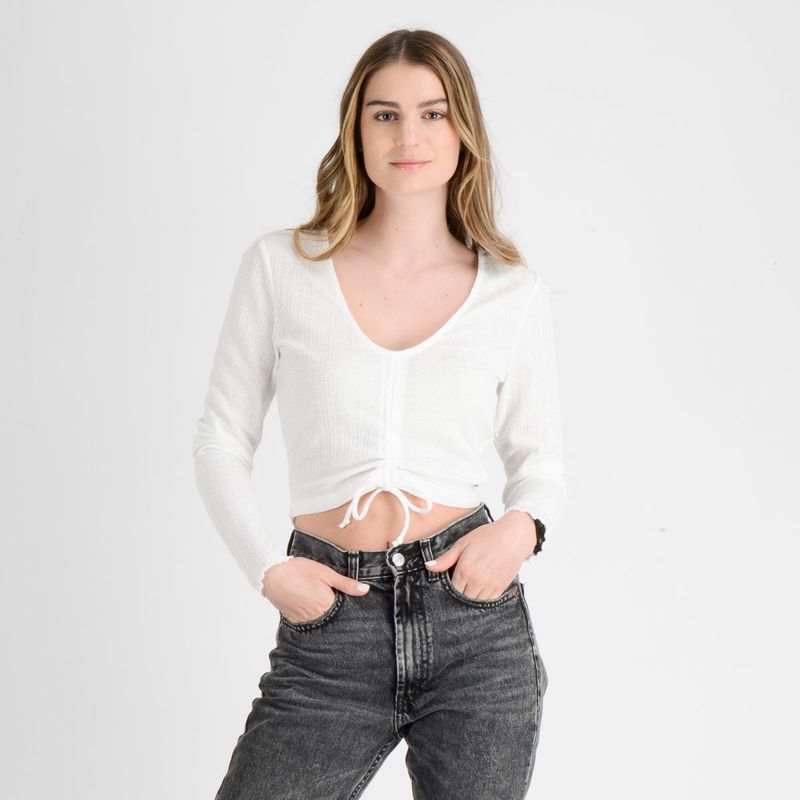 O'NEILL - POLERA MANGA LARGA MARLENE BEIGE CLARO