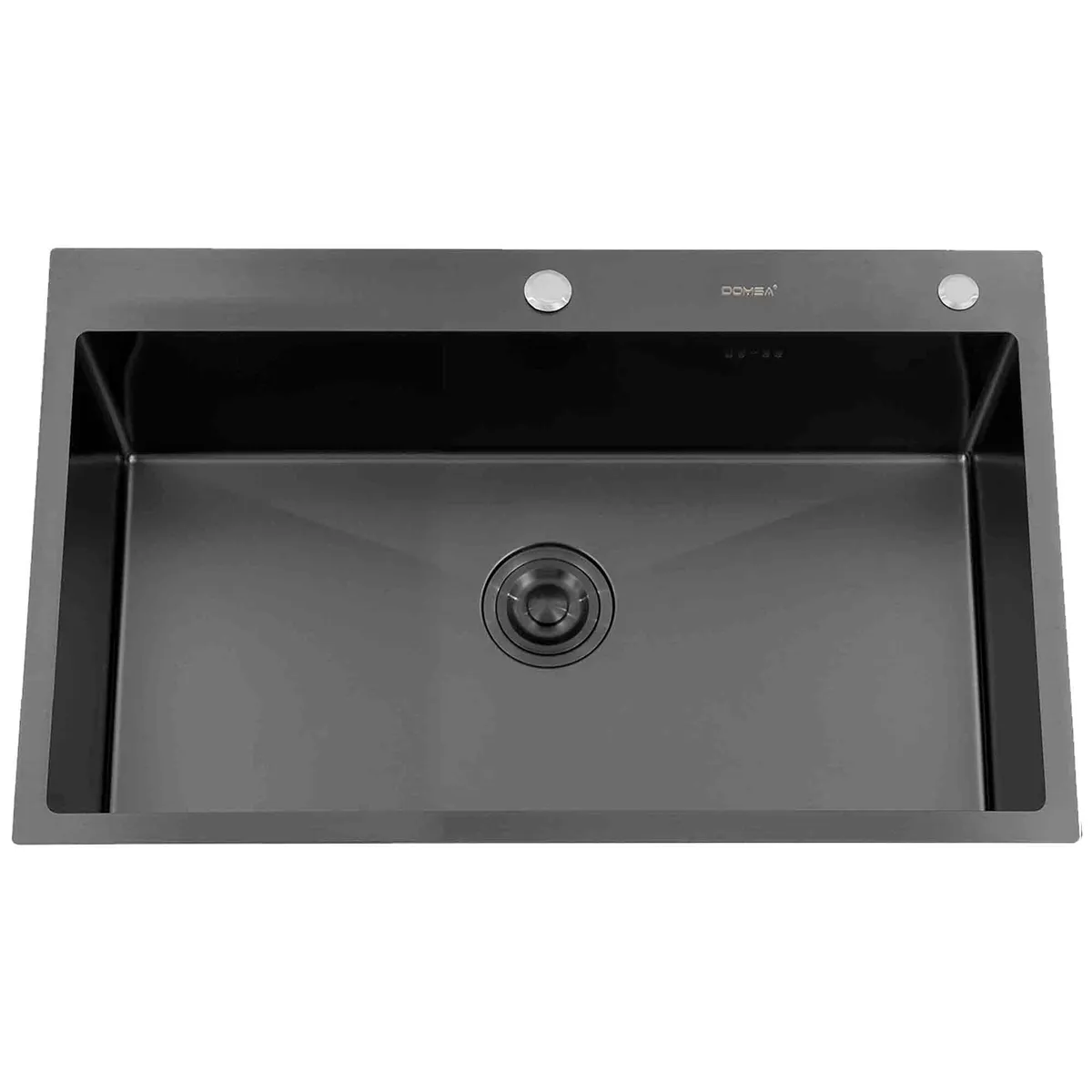 DOMSA - Lavaplatos Deluxe MDS8050-BLACK Sobre Cubierta Incluye Accesorios