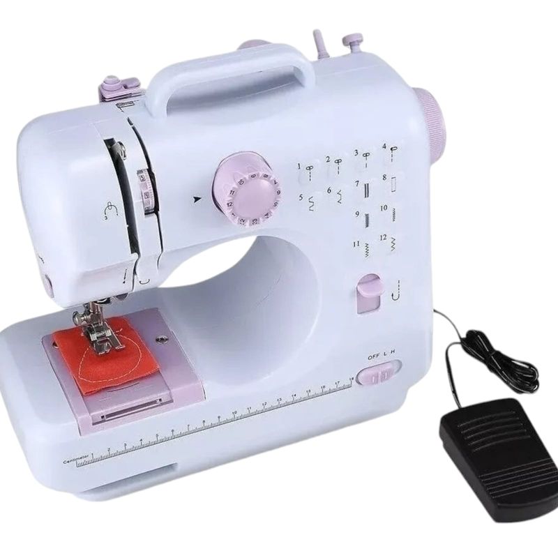 GENERICO - Maquina Coser Overlock Portátil Pedal 12 Puntos