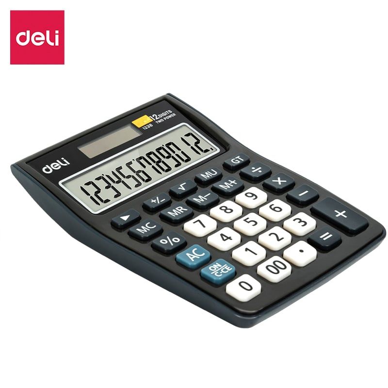 DELI - Calculadora de 12 dígitos 145 x 104 x 27 mm
