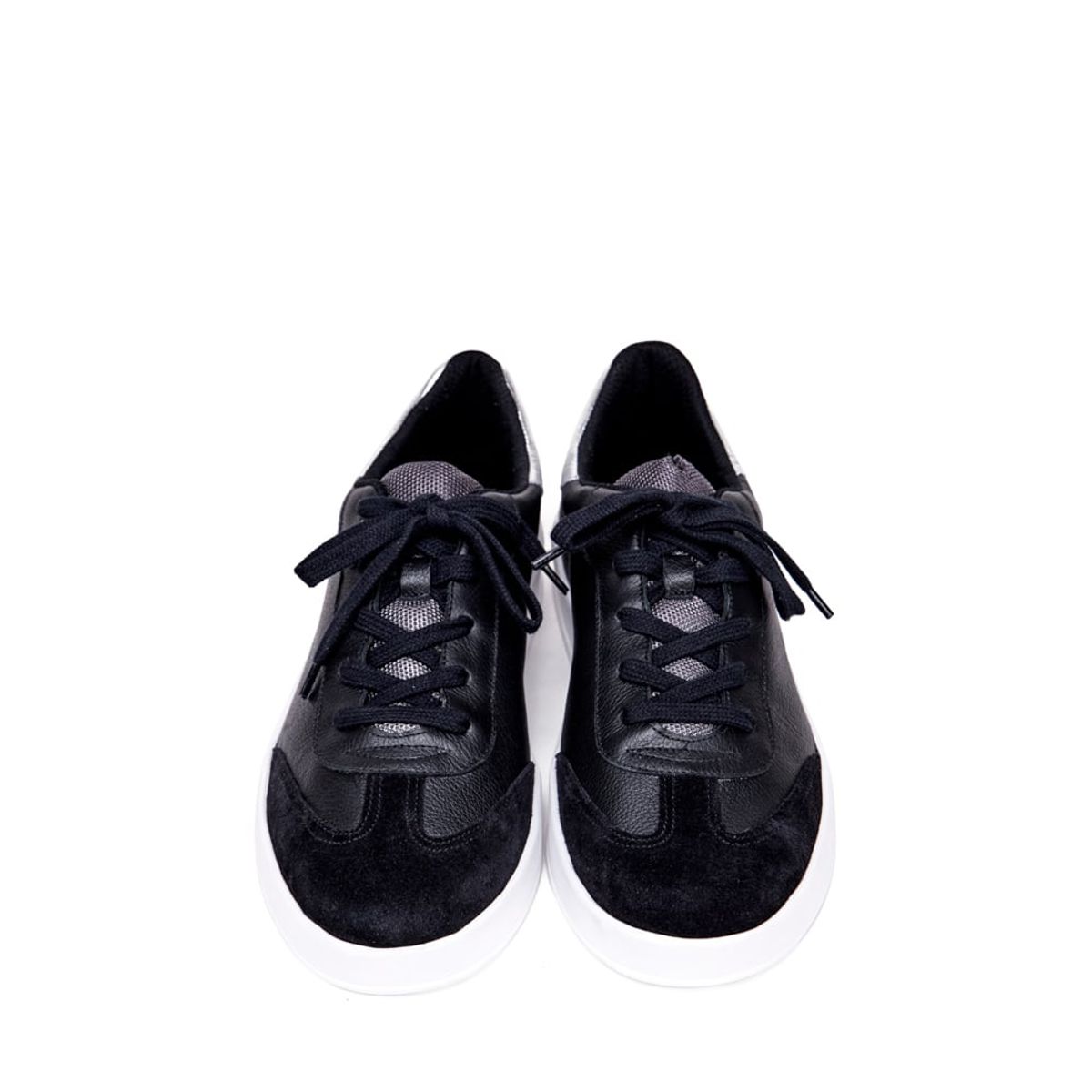 AMPHORA - Zapatilla raquel cuero negro