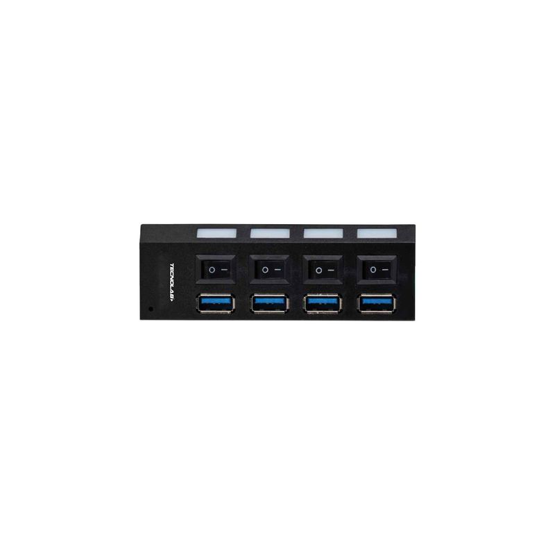 TECNOLAB - Hub Usb 4 Puertos 3.0 Interruptor Encendido - SC