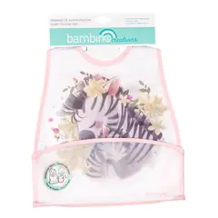 BAMBINO - Babero De Alimentacion Fucsia Cebra Niña
