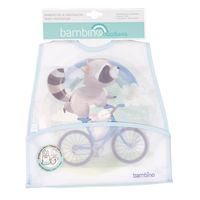 Babero De Alimentacion Celeste Mapache Niño