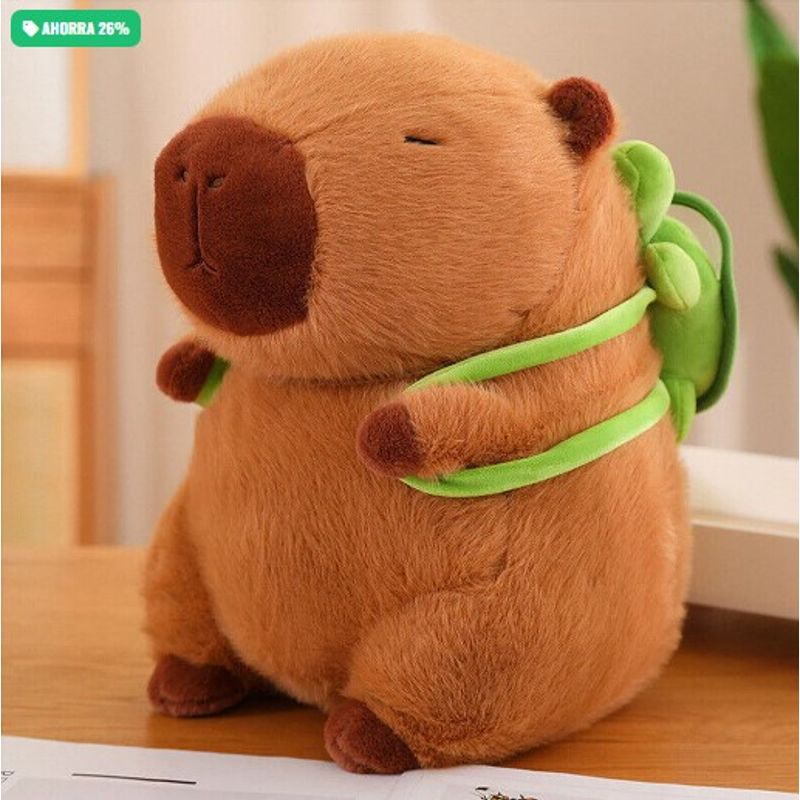 GENERICO - HERMOSOS PELUCHES DE ANIMAL CAPYBARA DE 23CM DISEÑO MOCHILA
