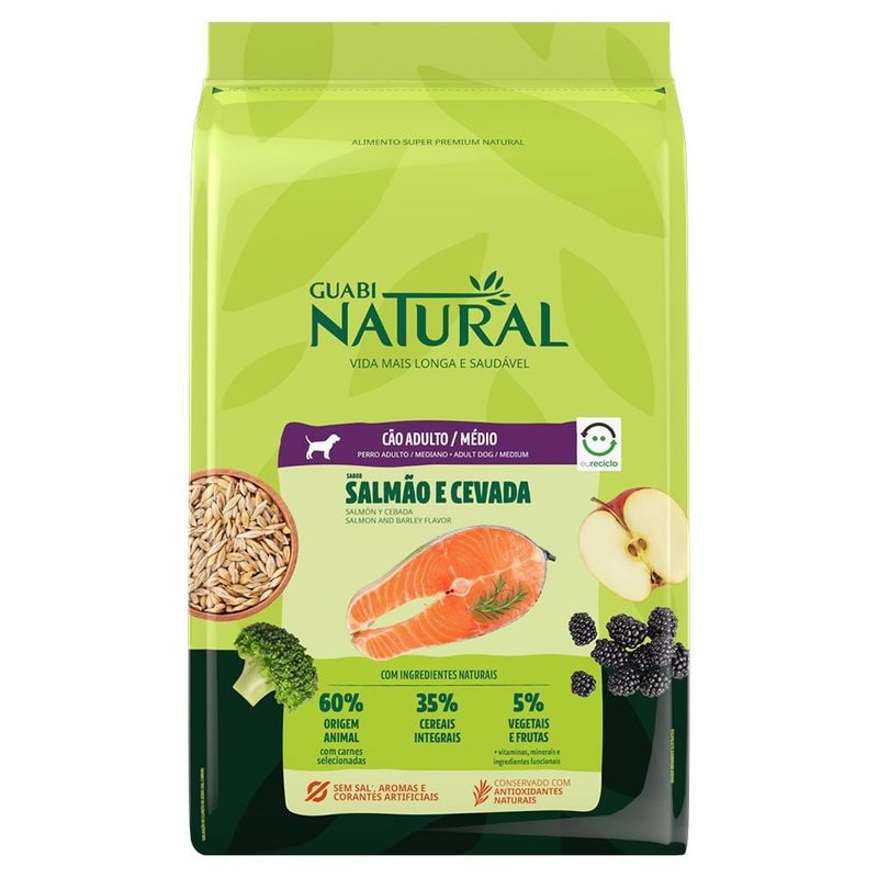 GENERICO - Guabi Natural Adulto Raza Mediana Salmón y Cebada 2,5 kg