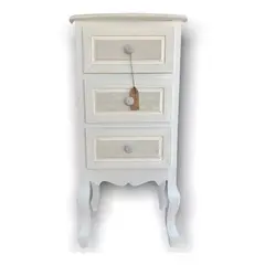 GENERICO - Mueble Velador Provenzal 3 Cajones - S4095