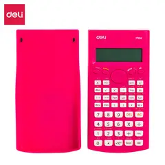 DELI - Calculadora científica de 240 funciones 165×88×23 mm rosado
