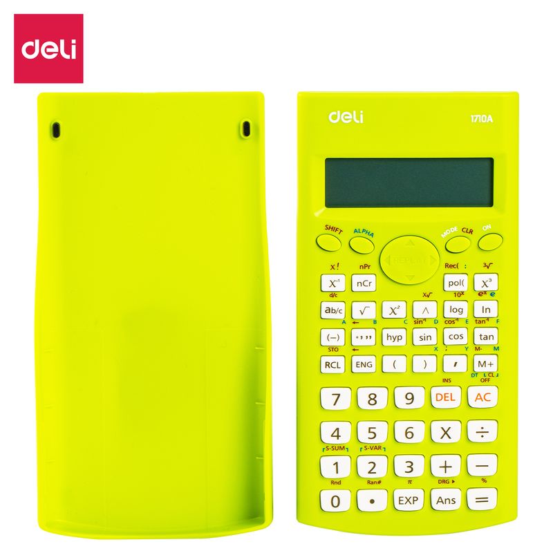 DELI - Calculadora científica de 240 funciones 165×88×23 mm verde