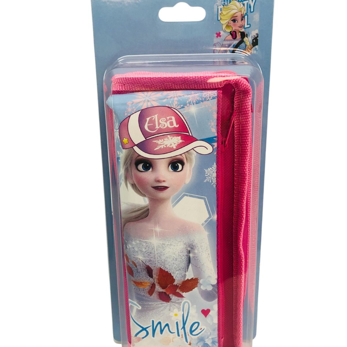 GENERICO - Estuche Escolar Princesa Hielo Doble Cierre Fucsia