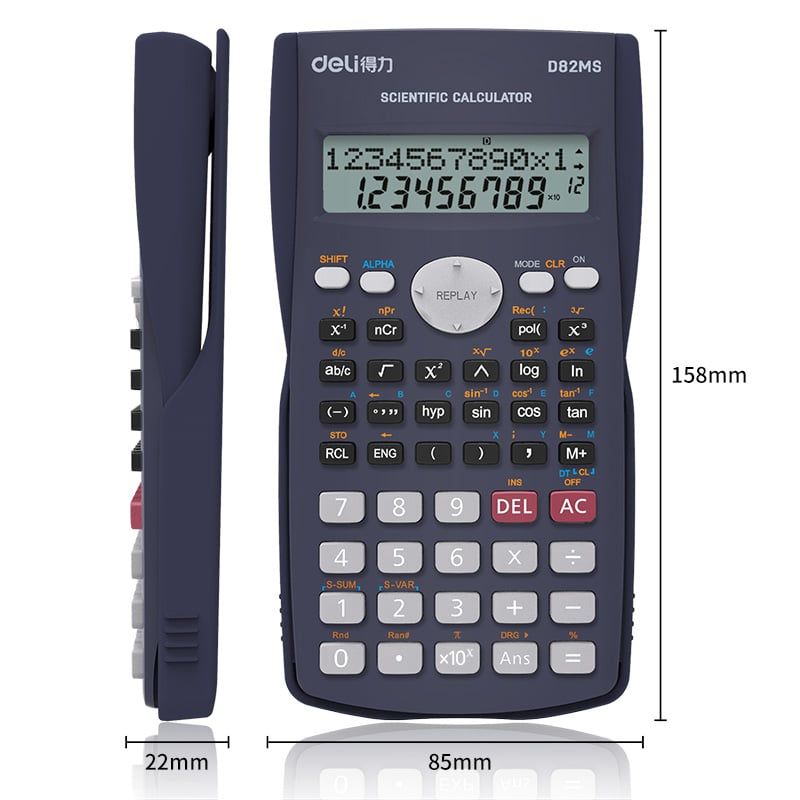 DELI - Calculadora Científica de 240 funciones 158×85×22 mm