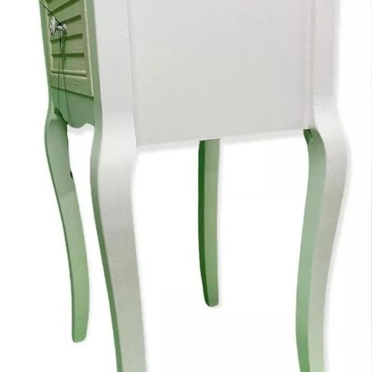 GENERICO - Velador Vintage Crema Y Blanco 1 Cajón - S4024