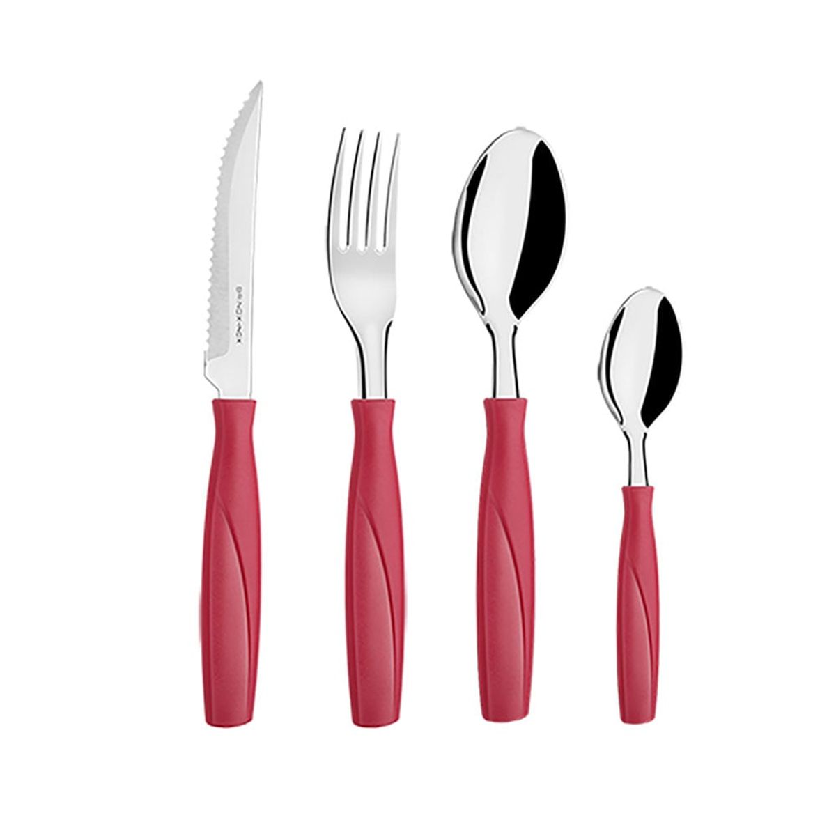 BRINOX - Juego de Cubiertos 25 Piezas Brinox Itaparica Rojo