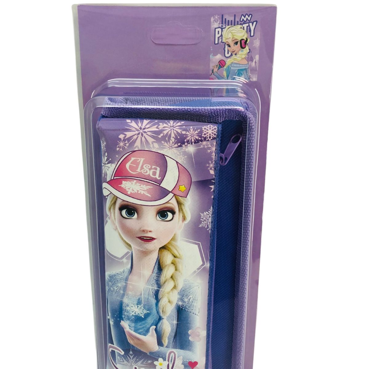 GENERICO - Estuche Escolar Princesa Hielo Doble Cierre Azul Oscuro