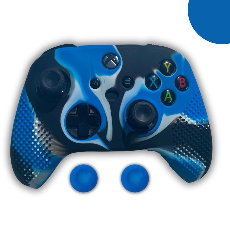 GENERICO - Fundas Protectoras Mando Control Xbox S-X Grips - Camo Azul 2.0