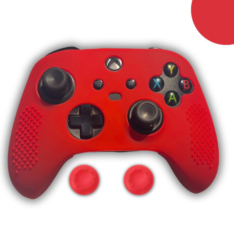 GENERICO - Fundas Protectoras Mando Control Xbox S-X Grips - Rojo