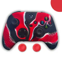 GENERICO - Fundas Protectoras Mando Control Xbox S-X Grips - Camo Rojo 2.0