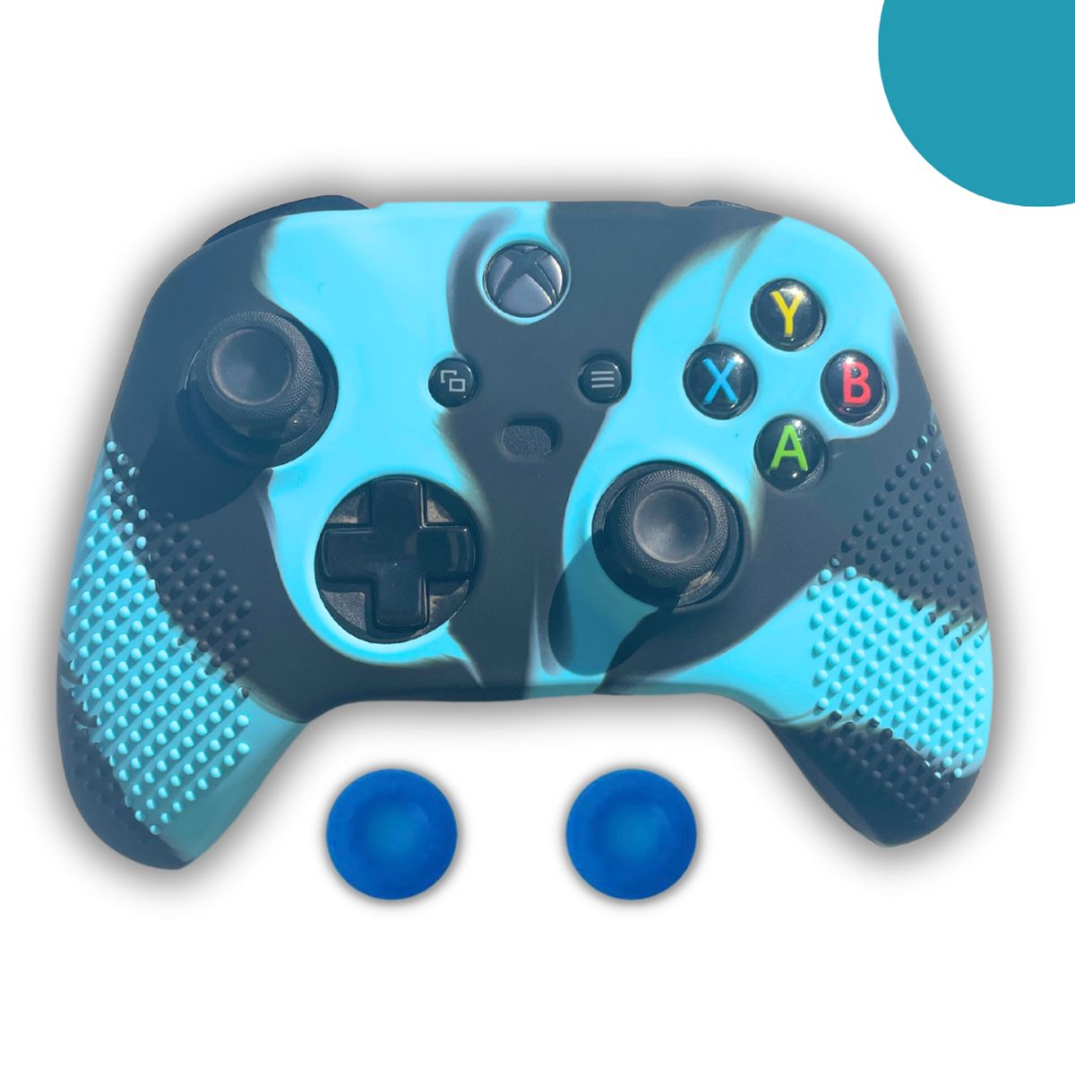 GENERICO - Fundas Protectoras Mando Control Xbox S-X Grips - Camo Celeste