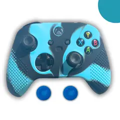GENERICO - Fundas Protectoras Mando Control Xbox S-X Grips - Camo Celeste