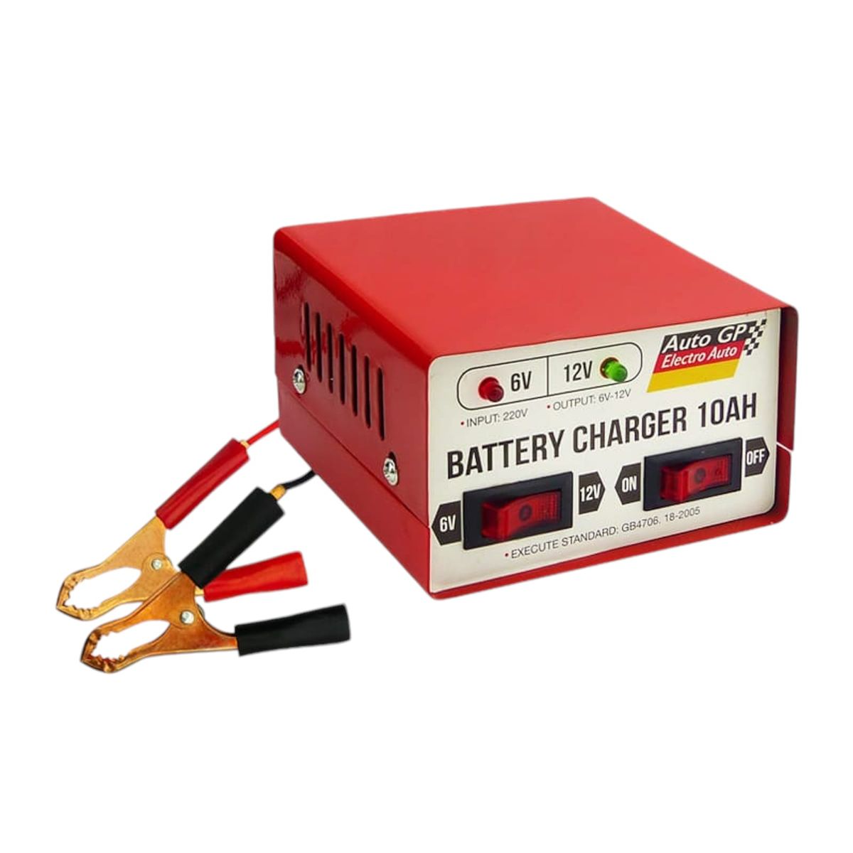 GENERICO - Cargador Baterías Para Auto Moto 12/6 Volt 10 Amp