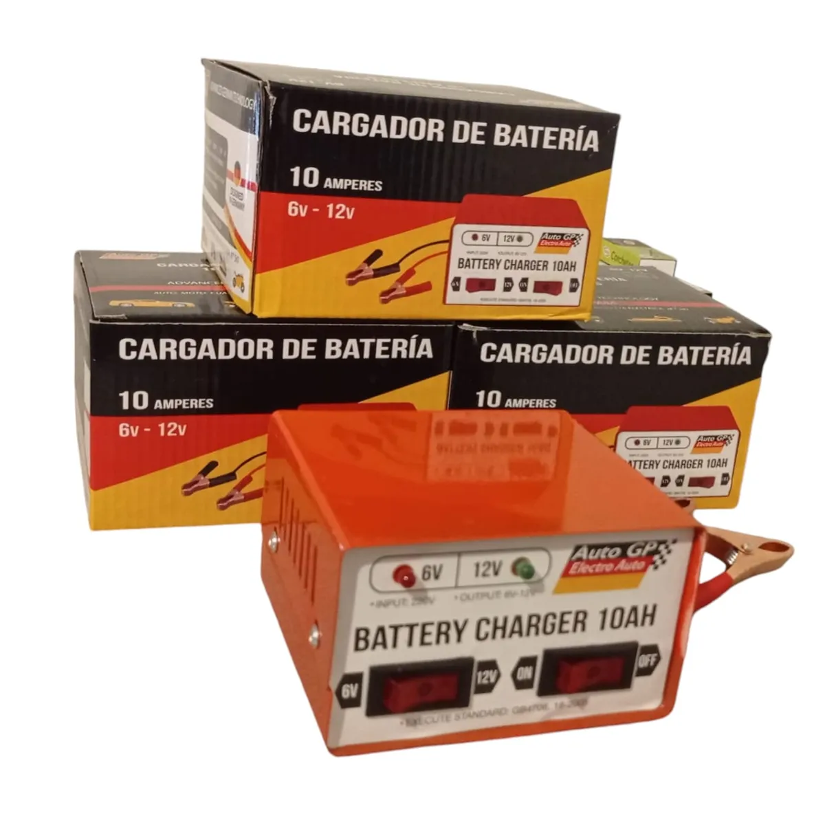 GENERICO - Cargador Baterías Para Auto Moto 12/6 Volt 10 Amp