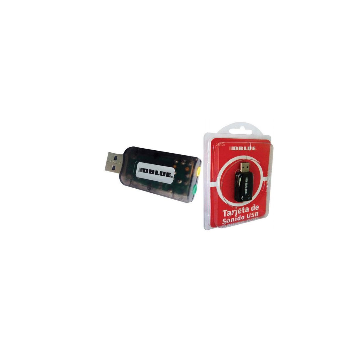 DBLUE - Tarjeta De Sonido Usb 5.1 Negro - SC