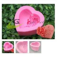 GENERICO - Molde Para Fondant Silicona Forma Corazon I Love