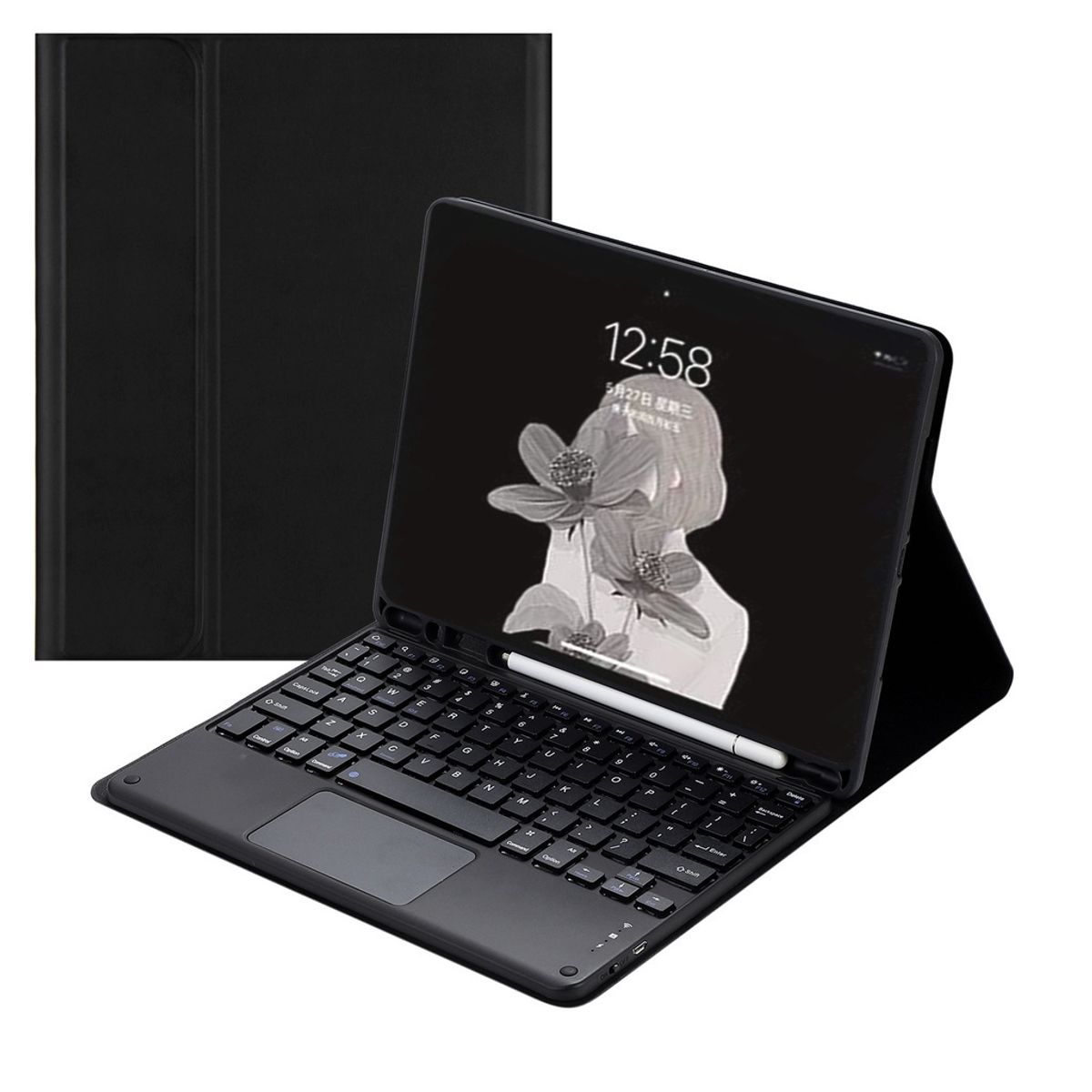 GENERICO - Funda Con Teclado Para iPad Air 11 / 10.9 6/5/4 Gen Negro