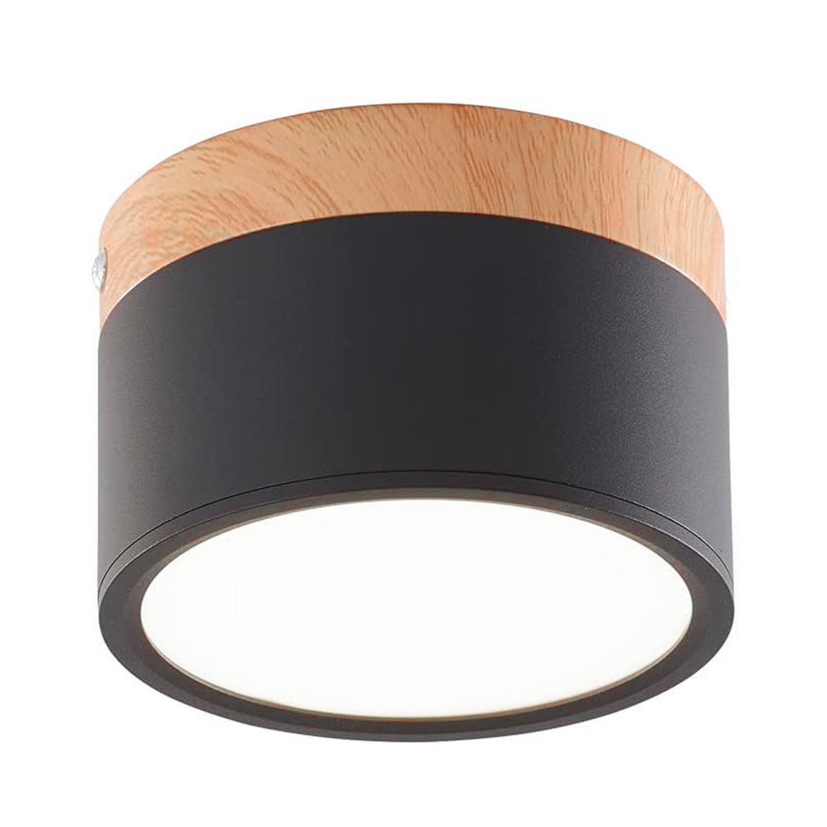 AVC Y VELL MAX - Panel LED Deco Sobrepuesto Madera 7W Negro Frío