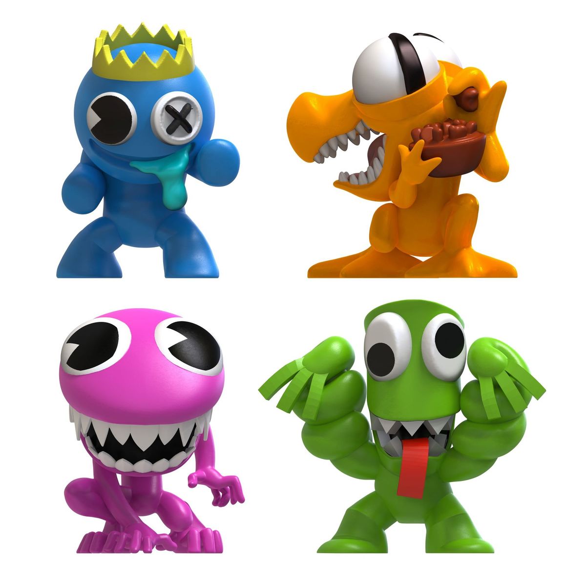 RAINBOW - Rainbow Friends - Paquete de 4 minifiguras