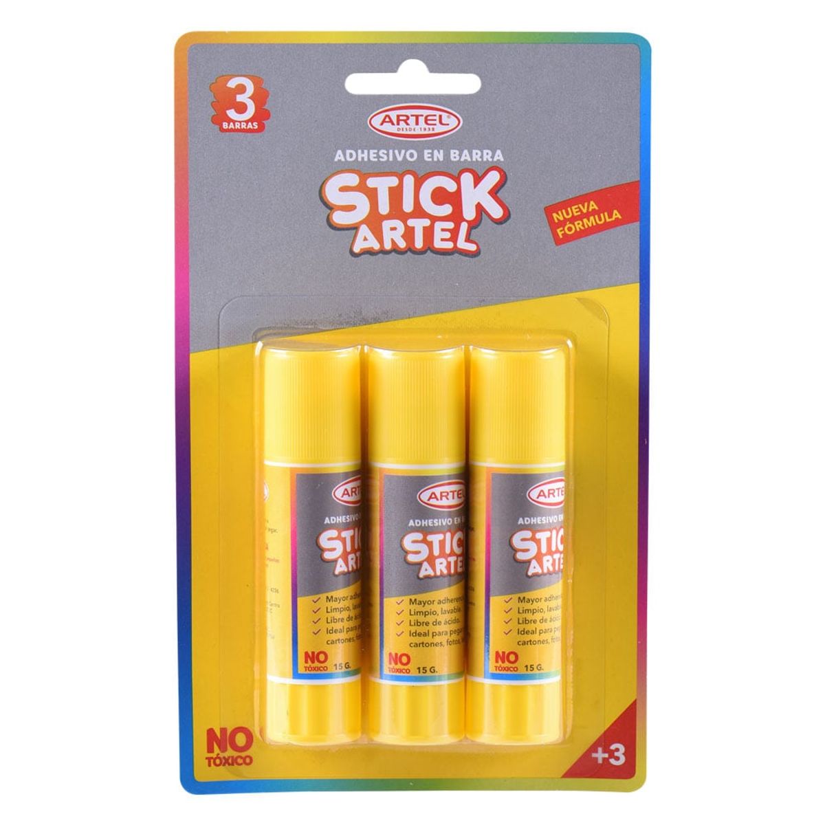 ARTEL - Set 3 Barras De Pegamento Stick 15g Artel