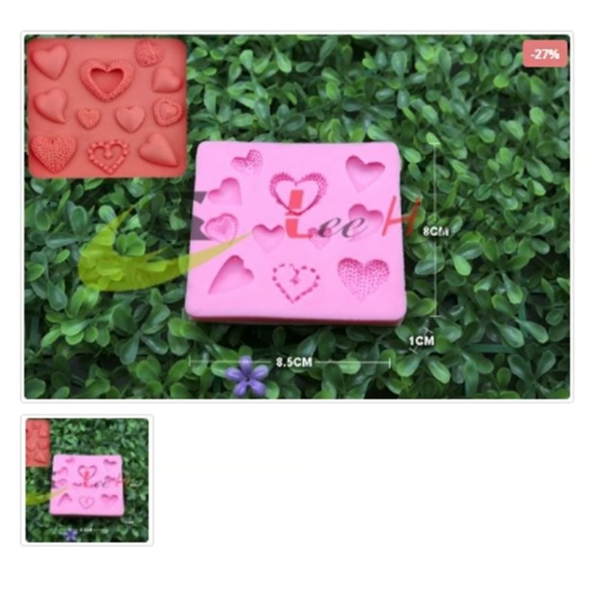 Molde Para Fondant Silicona Forma Mini Corazones, marca GENERICO - Foto Principal
