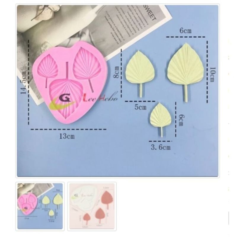 GENERICO - Molde Para Fondant Silicona Forma Hojas Reposteria