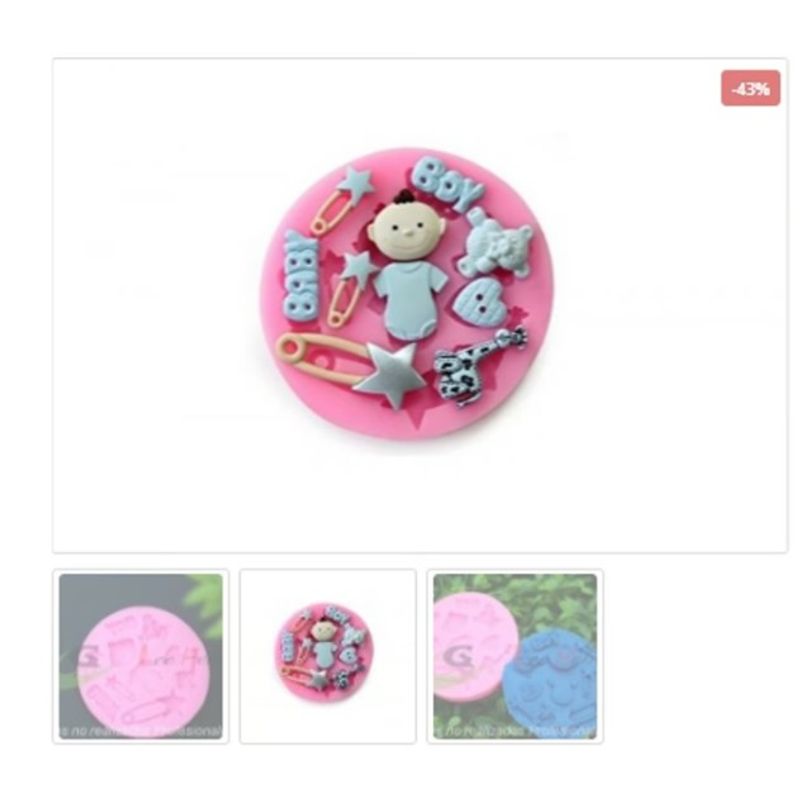 GENERICO - Molde Para Fondant Silicona Forma Bad Boy