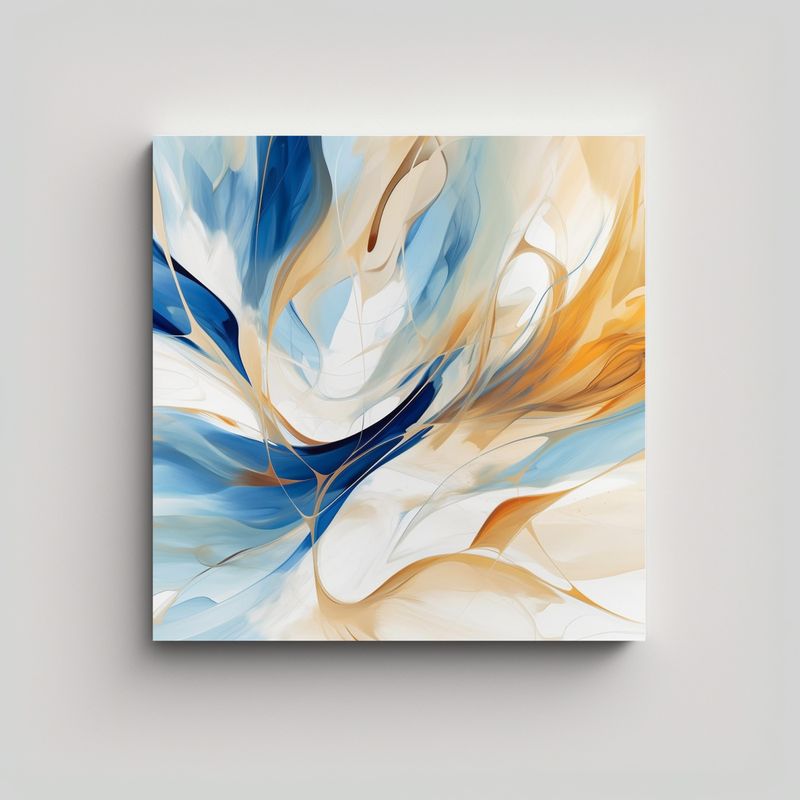 GENERICO - Pinturas Decorativas Modernas En Tonos Blancos Y 70x70 Cm