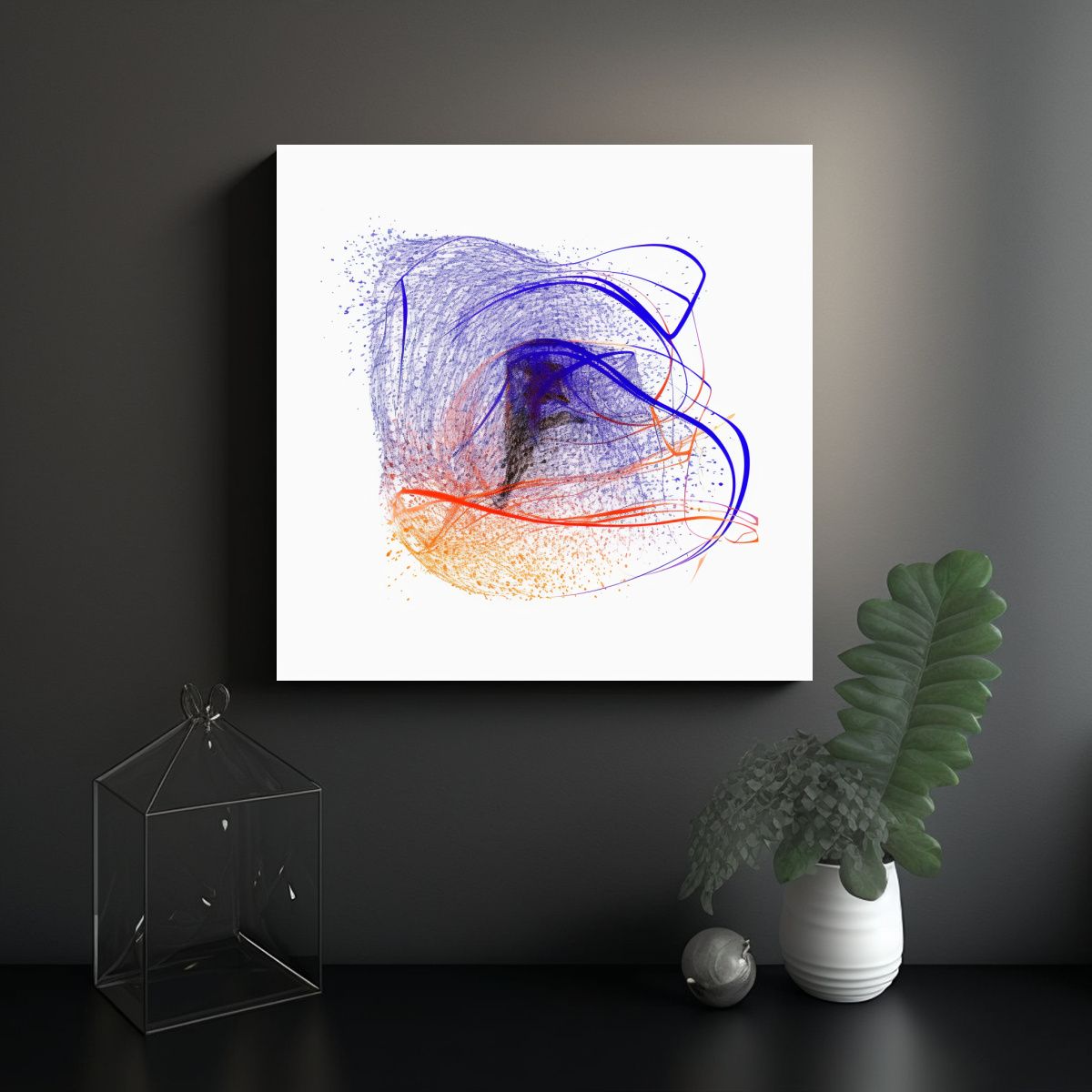 GENERICO - Cuadro De Lienzo Con Forma De Zorro: Original 80x80 Cm