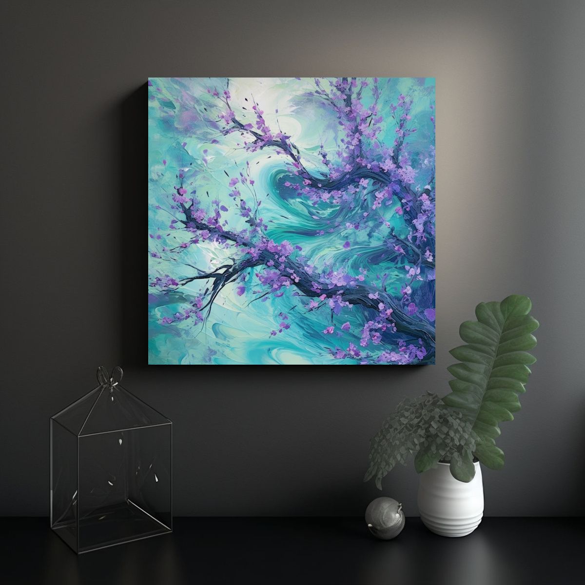 GENERICO - Pinturas Abstractas De La Naturaleza En Color 80x80 Cm