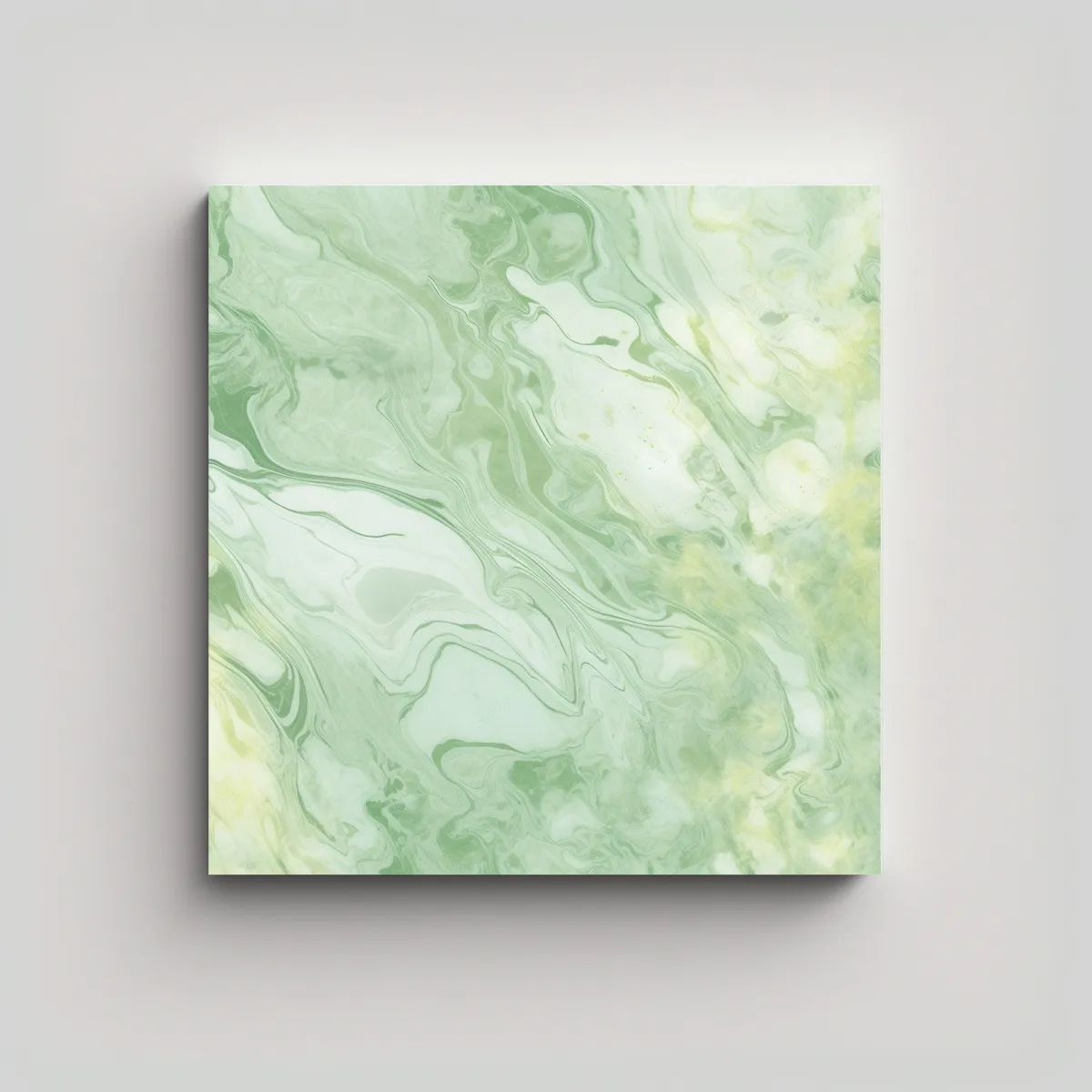 GENERICO - Cuadro Abstracto Textura Mármol Verde Claro Para 90x90 Cm