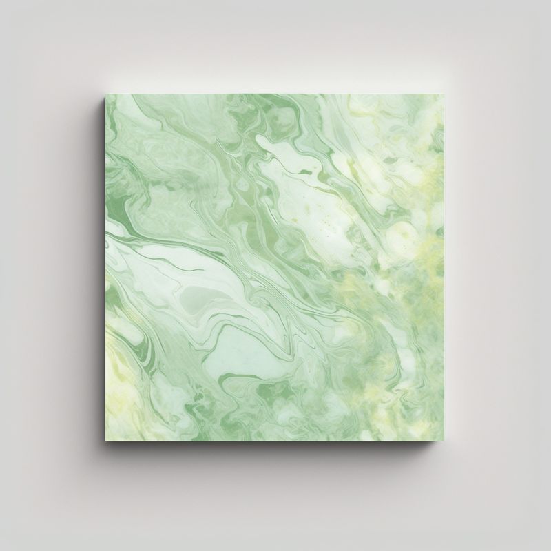 GENERICO - Cuadro Abstracto Textura Mármol Verde Claro Para 90x90 Cm